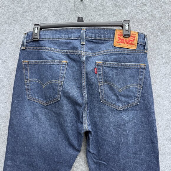 Levi's 505 Jeans Men's 34x34 Regular Fit Straight Leg Blue Denim Stonewash NEW - Picture 4 of 15